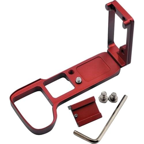 Vertical Shoot Hand Grip with Hot Shoe for Sony A9 A7 MARK III A7III A7RIII A7R3 Quick Release L Plate Camera Bracket Holder Red