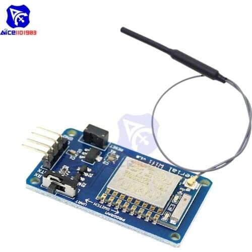 Diymore ESP8266 ESP-07 WIFI Serial Transceiver Wireless Module 8N1 TTL UART Port Controller 2.4GHz IPEX Antenna for Arduino