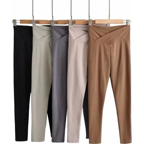 Winter Leggings Trousers Warm Solid Pregnancy Clothes For Pregnant Women High Waist Stretch Pencil Pants Black Trousers Pants