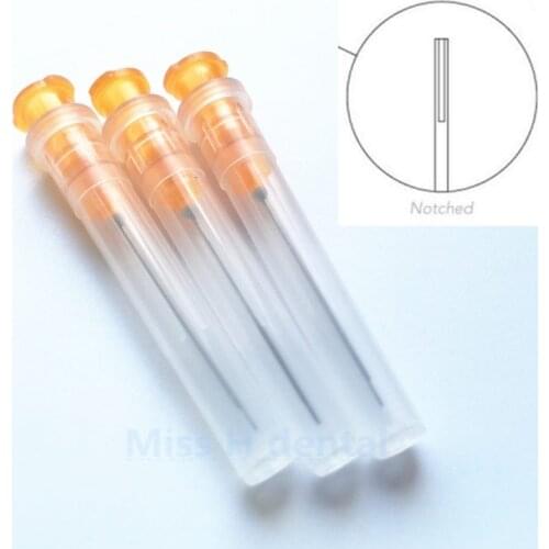 100pcs Dental Endo Irrigation needle tip 25GA Endo Syringes dental material