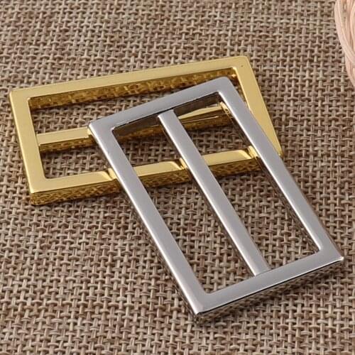 12 PCS Gold/Silver Slide Buckles Belt Buckle 1.5" Strap Fasteners Adjuster Buckles Bag Luggage Straps Metal Purse Buckles