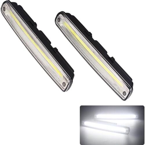 2Pcs/Set Car LED Daytime Driving Light with On/Off Function LED Daytime Running Light DRL 100% Waterproof Car COB Fog Lamp