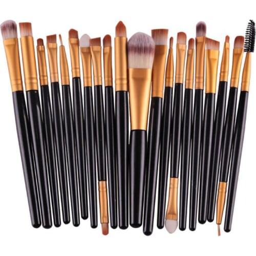 20pcs/set Makeup Brushes Pro Blending Eyeshadow Powder Foundation Eyes Eyebrow Lip Eyeliner Make up Brush Cosmetic Tool