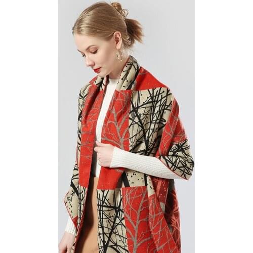 2020 Luxury brand plaid scarves cashmere shawls women winter warm plaid shawl cloak ms thick blankets tassel scarf Holiday gifts