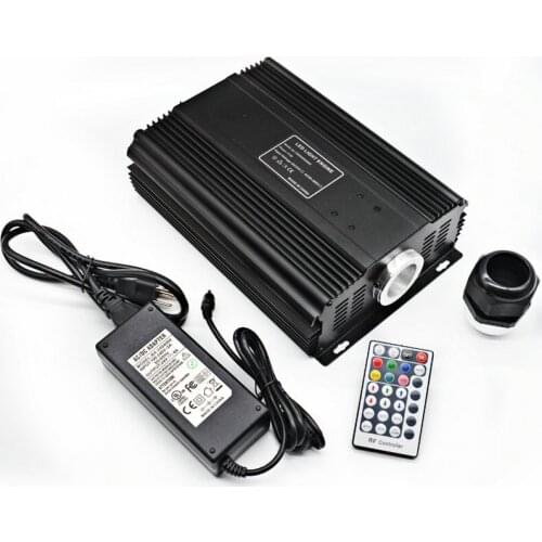 75W DMX512 Fiber Optic Light Source RGB LED Engine 28keys RF Remote controller DIY Star Ceiling Light Decor 24V