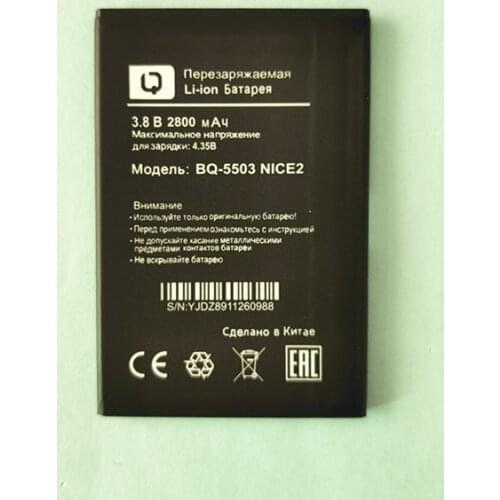 B-TAIHENG New BQ-5503 NICE2 Battery for BQ BQ-5503 NICE 2 INCCE2 BQS-5503 BQ 5503 Nice 2 mart phone Battery 3.8V 2800mAh