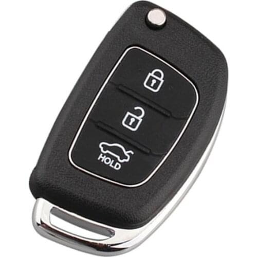 Auto Car Keyless Entry Remote Key Case Cover Black For Hyundai ix35 ix45 Series