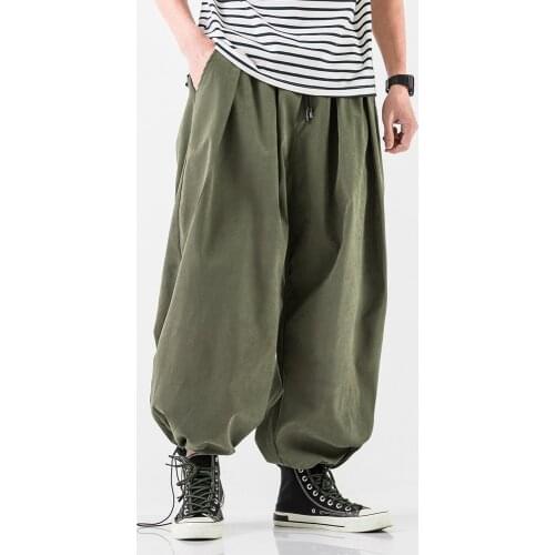 Wide Leg Pants Casual Men Trousers 2021 Streetwear Harem Pants Mens Baggy Jogging Sweatpants Oversized Male Crotch