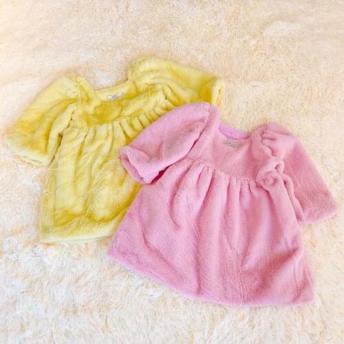 Kids Dresses For Girls Clothes Children Clothes High Quality Faux Fur Thick Girls Dress Vestidos De Invierno De Manga Larga 2020