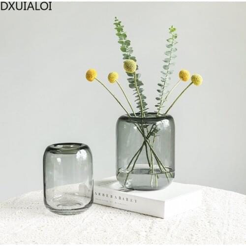 European Creative Simple Glass Vase Decoration Housewarming Gift Home Bedroom Living Room Flower Arrangement Vase Decoration