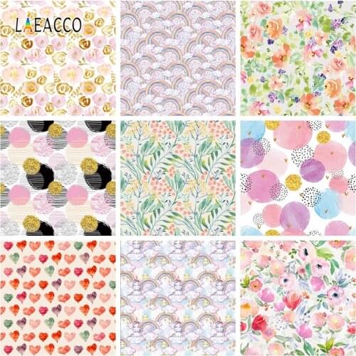 Laeacco Colorful Polka Dots Child Portrait Photo Backgrounds Baby Shower Photography Backdrops Newborn Photophone Photo Studio