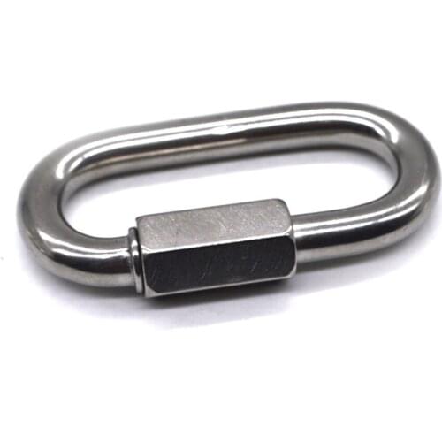 Carabiner Clip Compact Fishing Climbing Durable Oval Locking Keychain Buckle Connector Outdoor Mountaineering Hook