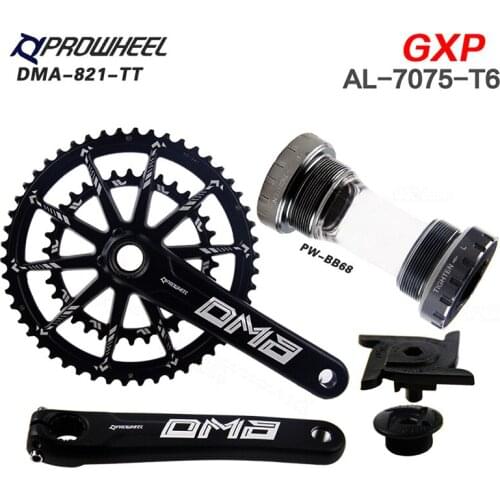 PROWHEEL 34-50T Road Bicycle Crankset 9/10/11/12Speed Double Sprocket 170/172.5/175mm Crank Set GXP chainring Bottom bracket BB