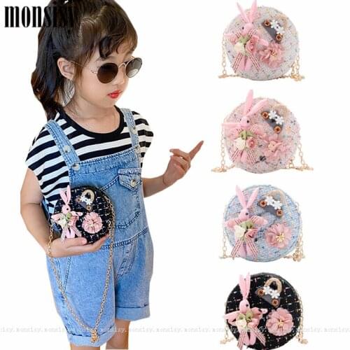 Monsisy Girl Coin Purse Shoulder/Crossbody Bag Children Wallet Fashion Woolen Women Small Bag Luxury Ladies Rabbit mochila bolso