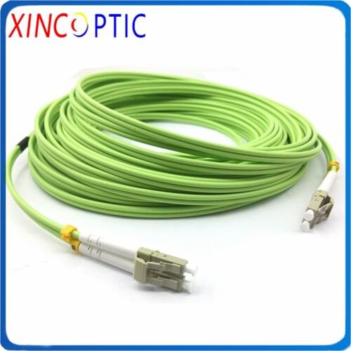 LCUPC-LCUPC Multimode OM5 50/125 Duplex LSZH Jacket 3.0mm 10M 20M 15M 30M 40M 50M Dual LC Fiber Optic Patch Cord Jumper Cable