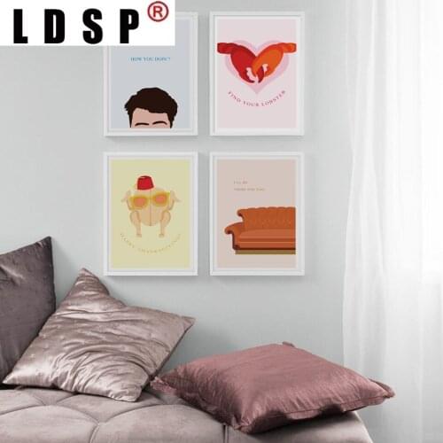 LDSP Abstract Canva Painting Poster Print Nordic Friend TV Show Door Smelly Cat Sofa Wall Art Picture Home Decor For Living Room