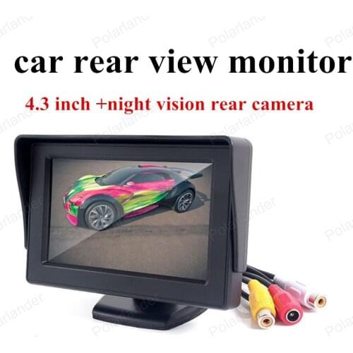 Hot sell 4.3 inch car rear view system car monitor Wireless night vision car rear camera+2.4g wireless Transmitter