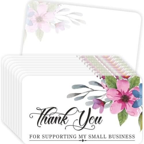 Multi-use 10-30pcs Mini Thank you Card 5.4*9cm Simple Fashion Dsign Scrapbooking Prty Ivitation DIY Decor Gft Prty Card