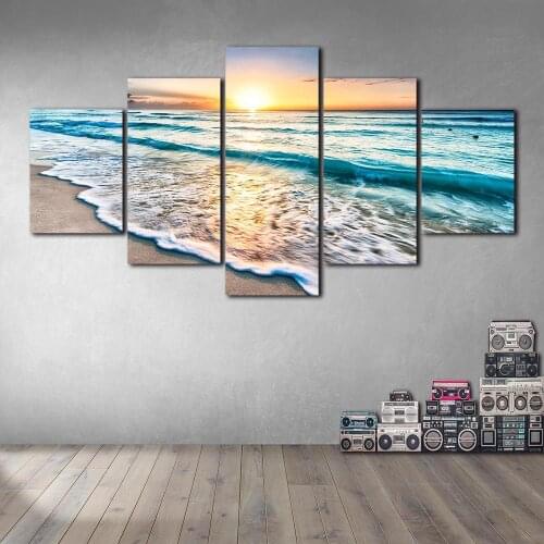 Beach Scenery Wall Art Poster Canvas Painting Nordic Wall Pictures Living Room Home Decor No Frame
