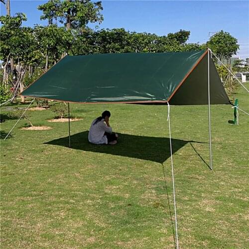 Outdoor Shelter Tarp Tent Camping Survival Sun Mat Shelter Beach Waterproof Shelter Multifunctional Rain Beach Awning Tent