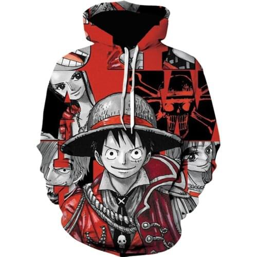 2021 Novelty Cartoon Sweatshirts harajuku pullover Japanese anime 3D Printed hoodie one piece Casual hoodies men women sudaderas