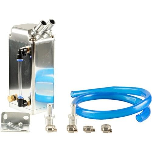 New 0.5L oil catch tank aluminum square auto fuel tanks Oil Catch Can Reservoir Tank oct1106/Chrome plated