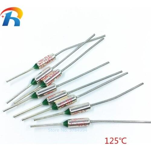 RY 100pcs/Lot New Micro thermal fuse 10A 250V RY 125 Degrees Tf 125 C Mini temp Fuse metal shell Thermal Cutoff 125