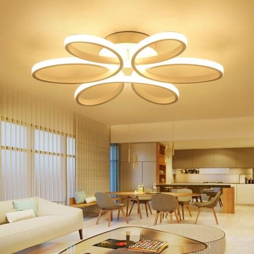 Modern LED Acrylic Remote Control Ceiling Lamp For Living Study Room Bedroom Multi-ring Indoor Lighting Decor Fixtures