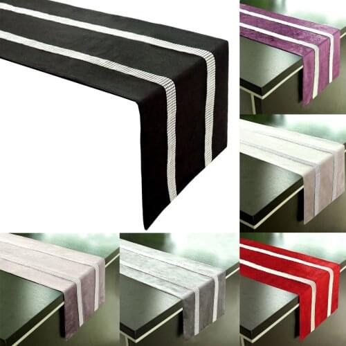 Modern Diamond Velvet Table Runner Luxury Home Decor Wedding Party Decoration Accessories Dining Room Elegant Table Flag Gray