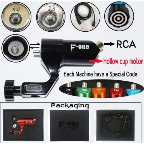 Tattoo Machine Hollow Cup Motor Rotary Tattoo Machine F-ONE Tatoo Gun RCA Shader Liner Alloy Machine For Body Art