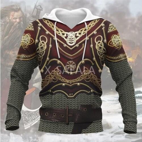 Mystic Viking Armor 3D Print Hoodie Pullover Sweatshirt Man Women Harajuku Outwear Casual Unisex Zipper Jacket Tracksuit