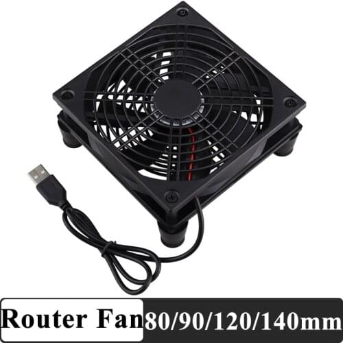 Gdstime USB Router Fan DIY PC Cooler TV Box 80mm 92mm 120mm 140mm Cooling W/Screws Protective Net Fan