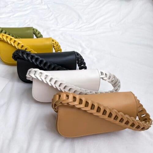 Cover Womens Baguette Bag PU Leather Designer Small Ladies Handbags Female Shoulder Crossbody Bag Hollow Out Straps Whole Sale