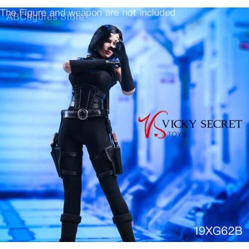 1/6 VSTOYS Female Figure Phoenix Assassin Suit Tights 19XG62 Fit 12 '' Action Figure Body Black/White