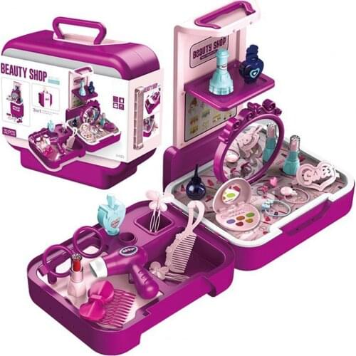 1 Set Dollhouse Ice Cream Shop Early Education Funny Interactive Dollhouse Jewelry Dressing Set Handcase for Decoration