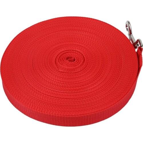 100ft 30.5 Meters Long Pet Dog Horse Training Leads Lunge Webbing Lead Rope Red