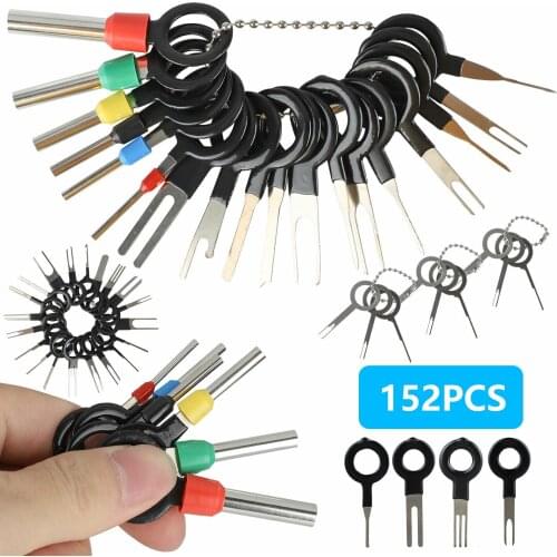 152PCS Automotive Terminal Wire Terminal Removal Tool Car Pin Kit Terminal Ejector Kit Tools Wire Connector Extractor