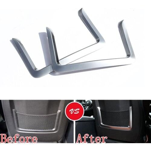 2pcs/set Chrome ABS Back Rear Trunk Seat Back Storage Holder Frame Cover Fits For BMW 3 Series F30 2013-2015