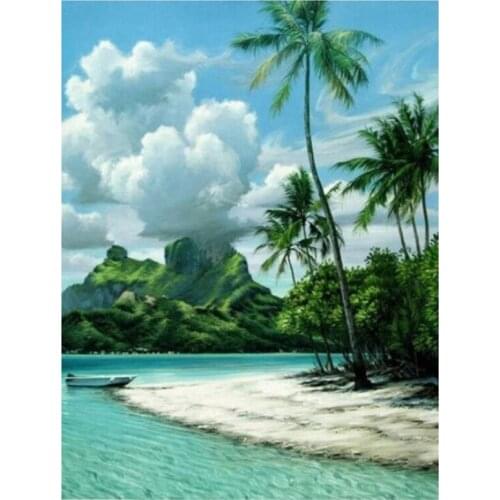 5d diy diamond painting natural scenery by the sea full square round drill diamond embroidery sale mosaic needlework artZP-3209