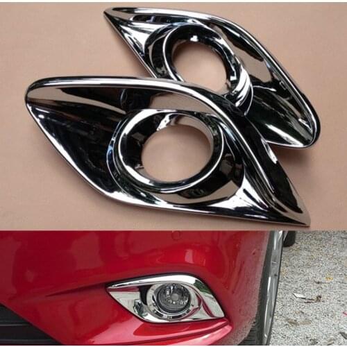 ABS Plastic For Mazda 6 Atenza 2013 2018 ABS FRONT FOG LIGHT LAMP COVER TRIM sticker Car styling Accessories 2pcs