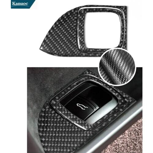 Car Accessories Car Stickers Carbon Fiber Cover Trim Trunk Switch 2PCS For Porsche Cayenne 2003-2010