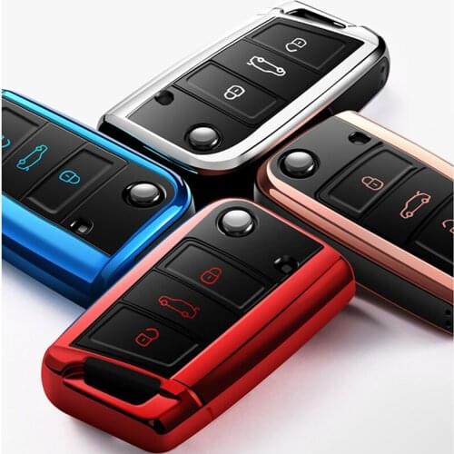 Keychain PC + TPU car key case cover protective shell holder for VW New Passat Lavida Tiguan Car Holder Shell car accessories