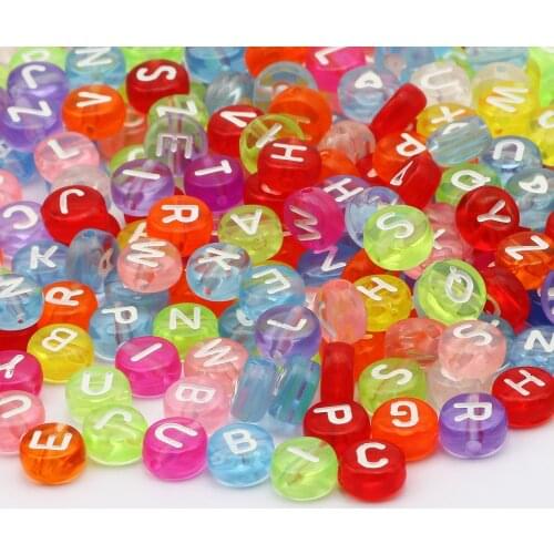 Mix Colorful Acrylic Letter Beads 4x7mm Round Alphabet Spacer Loose Beads For Jewelry Making Diy Necklace Bracelet Accessories