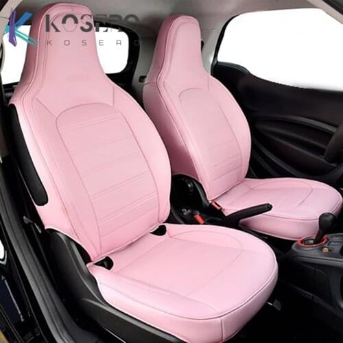 Car seat cover Full Sets Front seat Leather decoration Four seasons breathable cushion For new smart 453 fortwo car styling