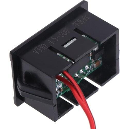 DC 2 Wires 4.5-30V Mini LED Digital Display Voltmeter Volt Voltage Panel Meter L4MB