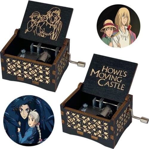 Wooden Music Box Carved Music Box Hal’s Mobile Castle For Friends, Daughters, Sons, Holiday Gifts, Birthday Gifts