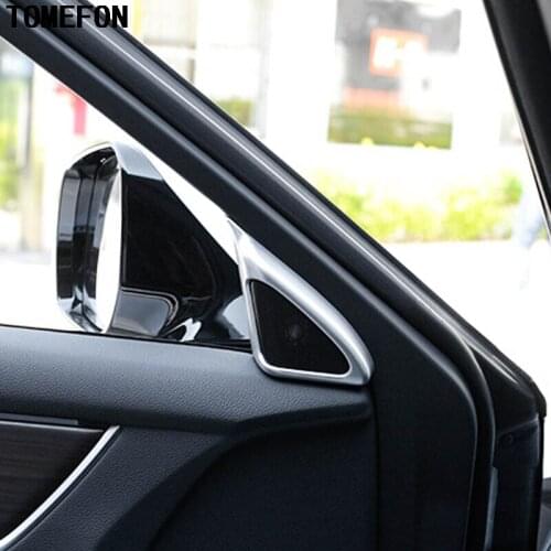 FOR HONDA URV UR-V 2017 ABS CHROME FRONT A PILLAR TRIANGLE COVER TRIM BEZEL POST STEREO 2PCS/SET