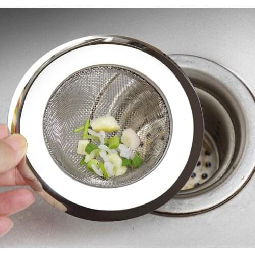 Kitchen Water Sink Filter Sink Mesh Strainer Household Stainless Steel Bathroom Sewer Anti-clog Floor Drain Bathroom Accessories