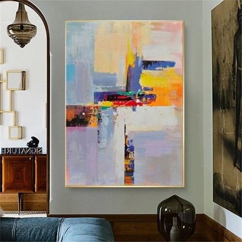 Hot sale canvas painting hand-painted oil painting modern abstract color painting artist home decoration painting living room