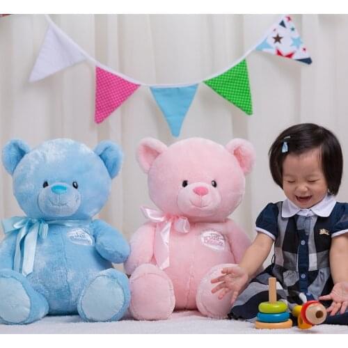 Kawaii Soft Stuffed Plush Toy for Kids Children Baby Gifts Jumbo size My 1st Teddy Pink / Blue Teddy Bear, 100CM -- Large